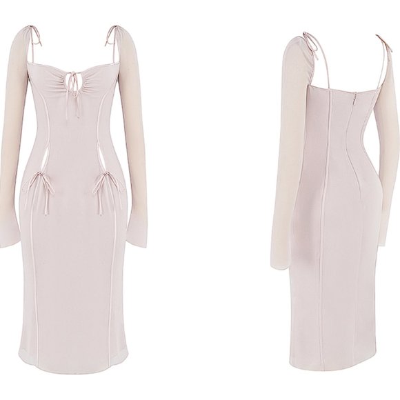 HOUSE OF CB 'Ophelia' Crystal Cutout Midi Dress NWOT - Picture 10 of 13